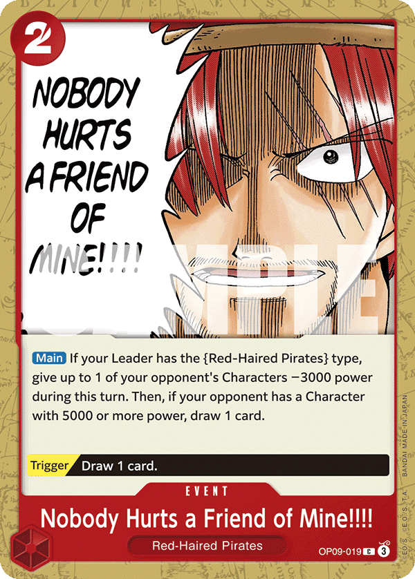 Nobody Hurts a Friend of Mine!!!! OP09-019@en