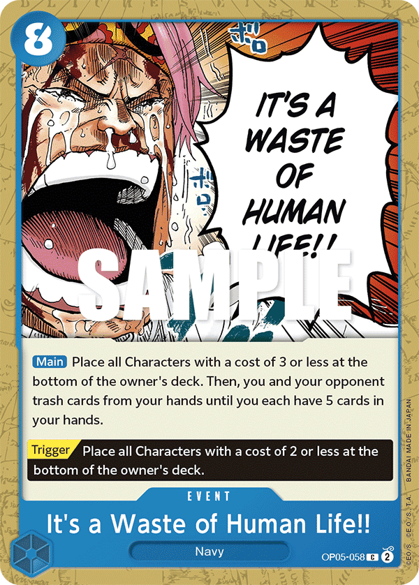 It's a Waste of Human Life!! OP05-058@en