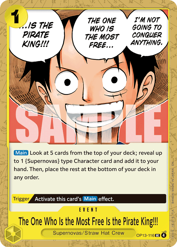 The One Who Is the Most Free Is the Pirate King!!! OP13-116@en
